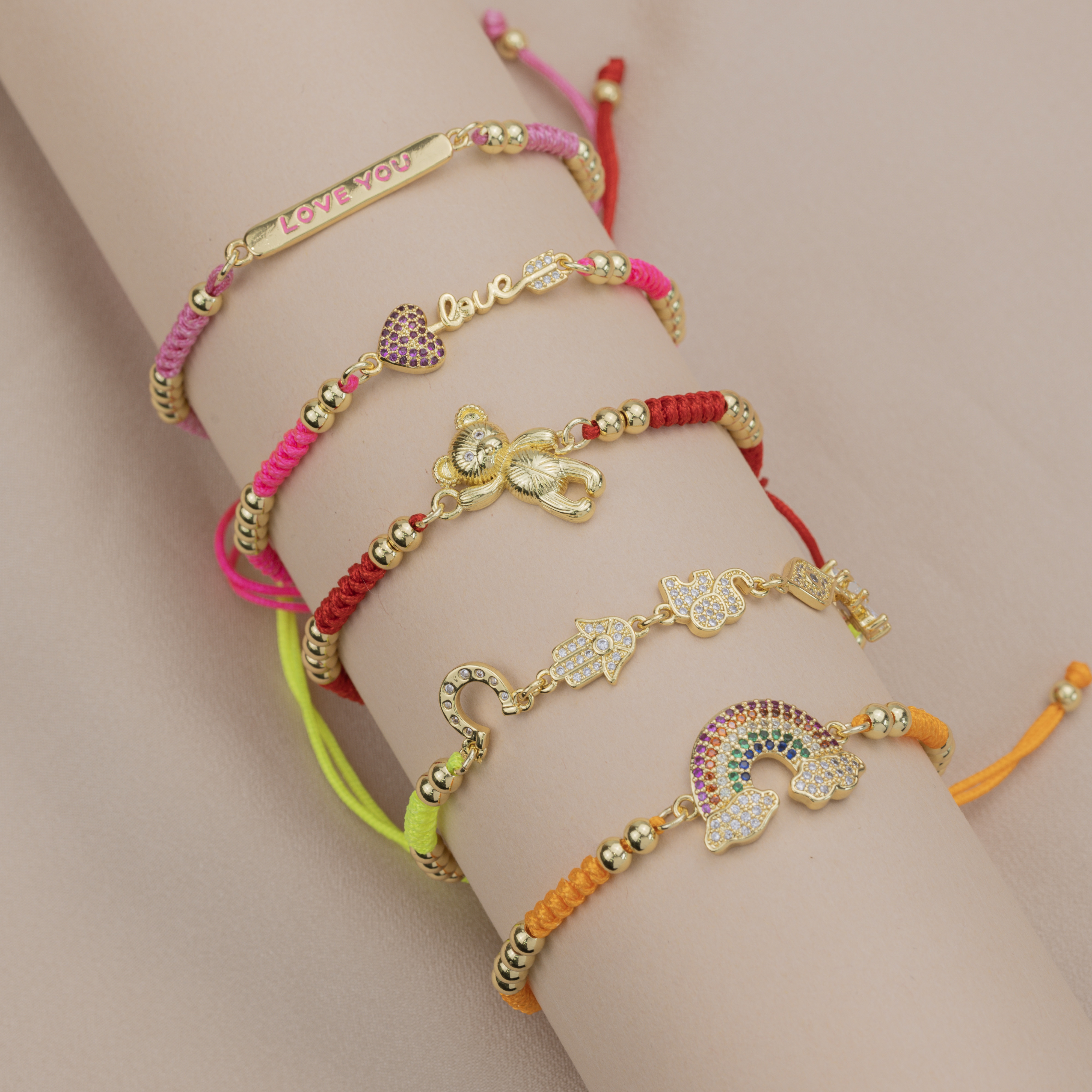 Discover our collection of customizable bracelets and ready-to-wear pieces, designed to match your unique style.