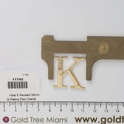11742 Initial K Pendant