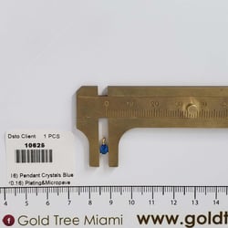 10625 Cadena Mini Cristal Azul