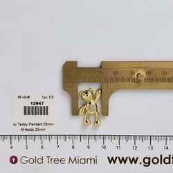 12847 Dije Oso Teddy Oro con Cristales
