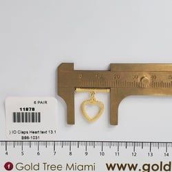 11878 Cierre IO Corazón Dorado Texturizado