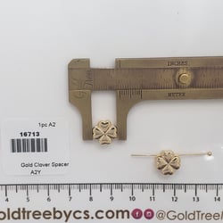 16713 Lucky Charm Gold Clover Spacer