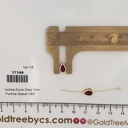 17144 Fuchsia Zircon Drop Spacer