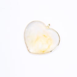 19560 Bizel de Corazones Blanco y Amarillo Claro 40mm