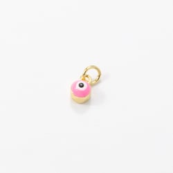 18357 Mini Cadena Ojo Turco Esmalte Rosa 5mm