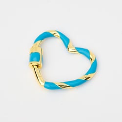 12038 Light Blue Heart Clasp Self Closing