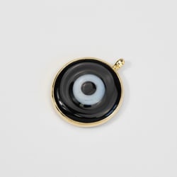 19052 Eye Round Bizel Drak Violet 30MM