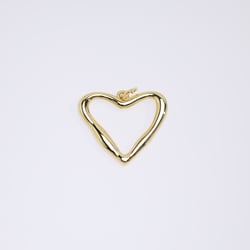20659 Dije Corazón Irregular Abierto Dorado