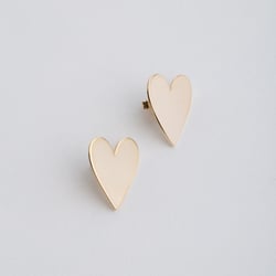18506 Pendientes de corazón dorados grandes