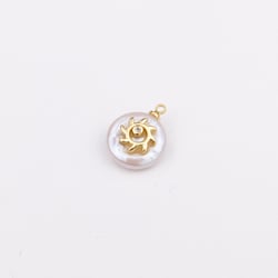 16108 Cadena Perla con Micropavé Sol