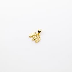 18353 Golden Zircon Elephant Pendant