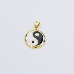 19825 Dije Yin-Yang con Detalles Dorados