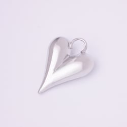 18805 Cadena de corazón plateado elegante