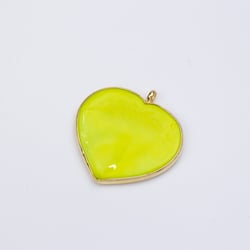 19464 Corazones Biselados Amarillo2 40mm