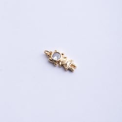 19142  Girl Charm with Clear Crystal