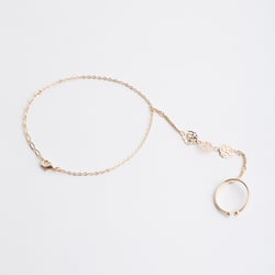 19792 Pulsera Rosa de Oro con Anillo