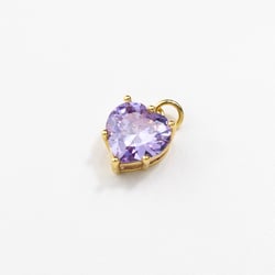 15923 Cadena Crisital Corazón Lila 14mm