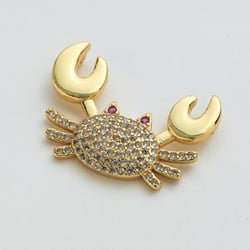 13250 Cadena de Cangrejo de Zircon Dorado Transparente