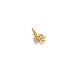 20884 Gold Angel Charm with Crystal Wings