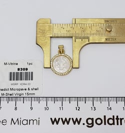 8309 Dije de San Benito micropavé y concha