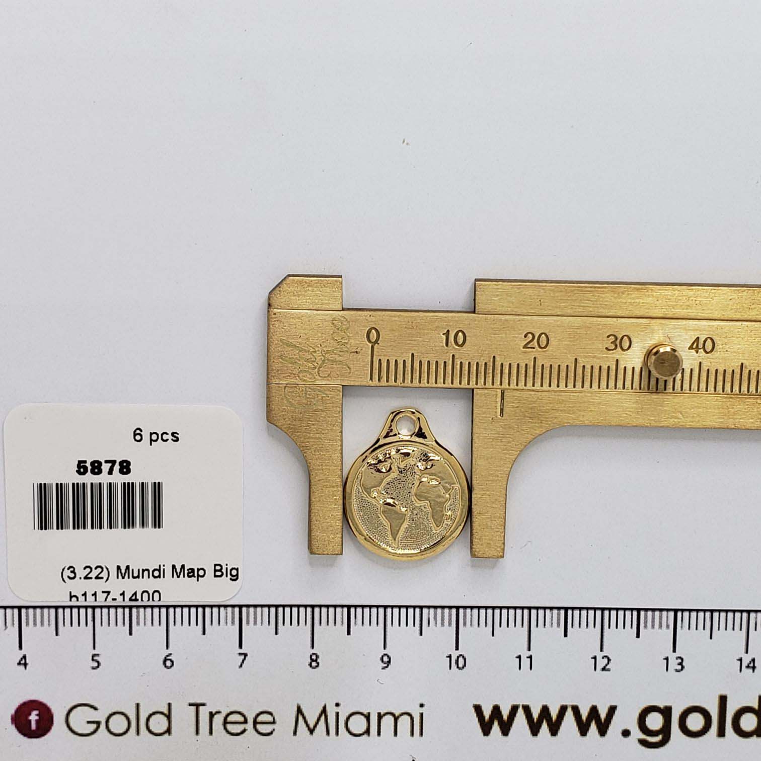 5878 Big Mundi Map Charm