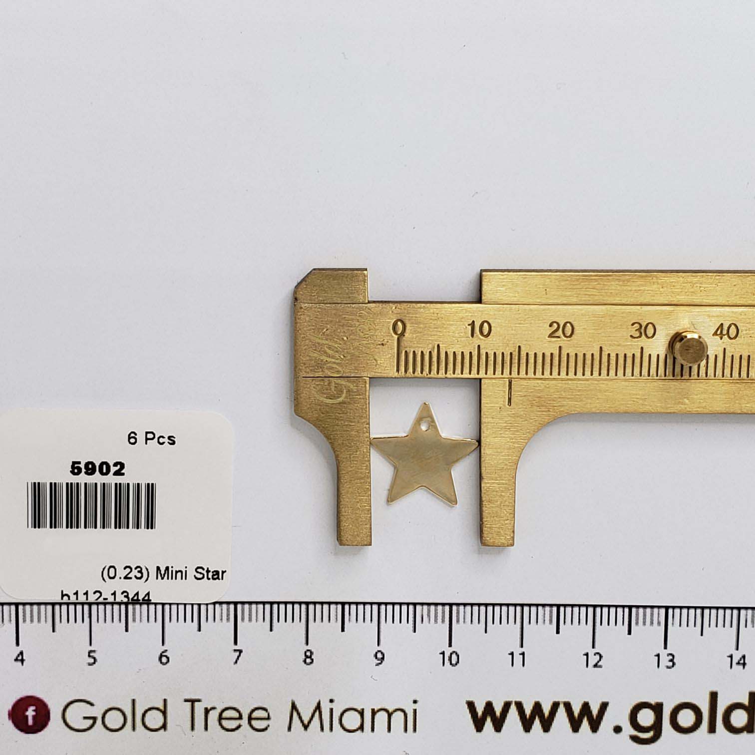 5902  Gold Plated Mini Star Charm