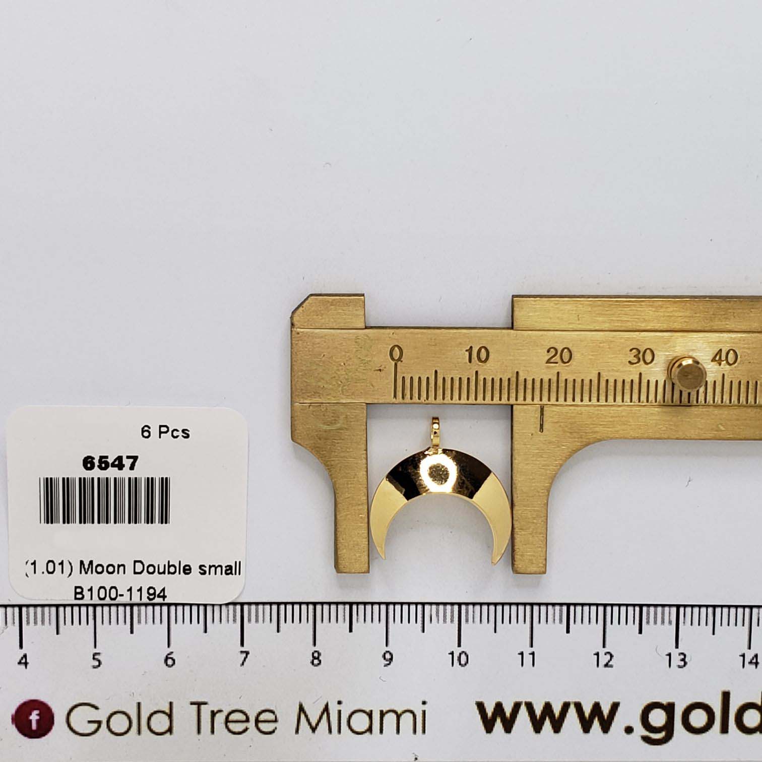 6547 Small Double Moon Pendant