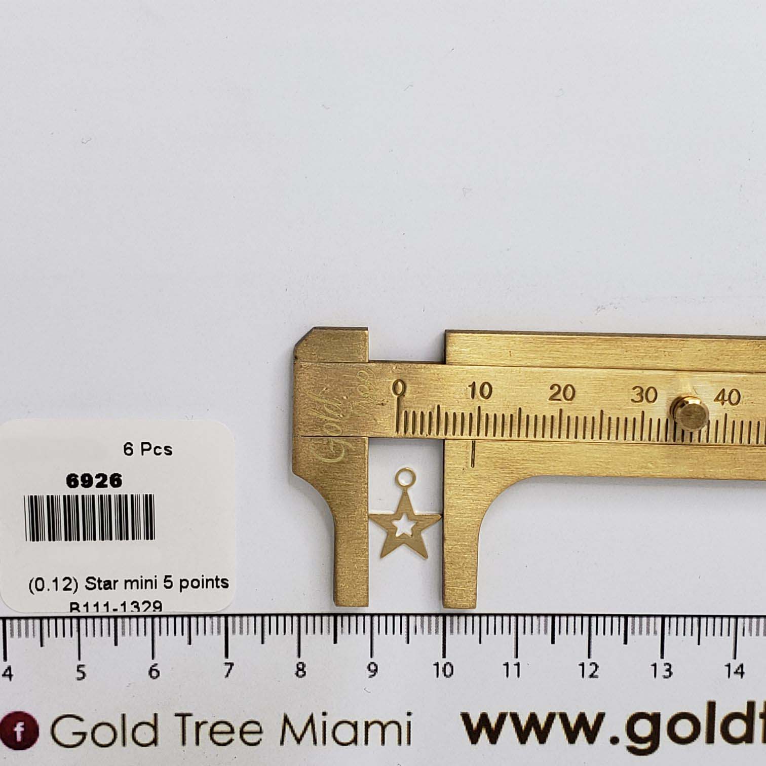 6926 Five Point Mini Star Gold Pendant