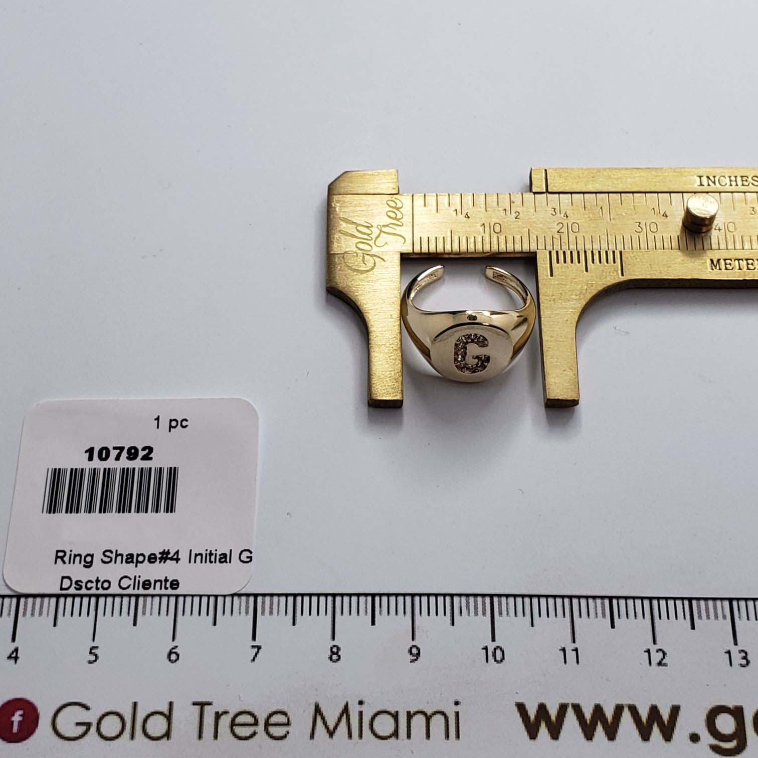 10792 Gold Ring Initial G