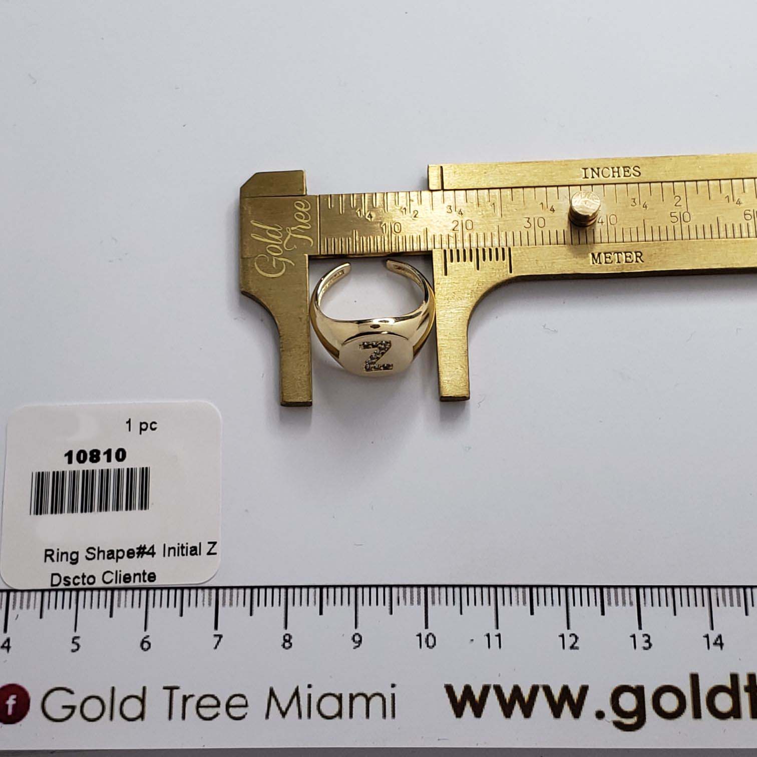10810 Gold Ring Initial Z
