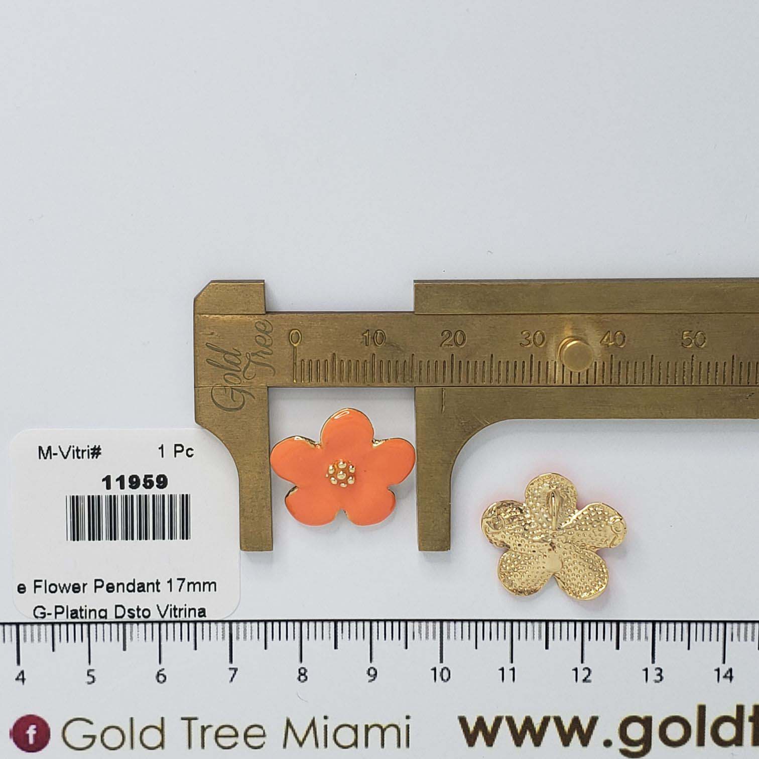 11959 Orange Flower Pendant