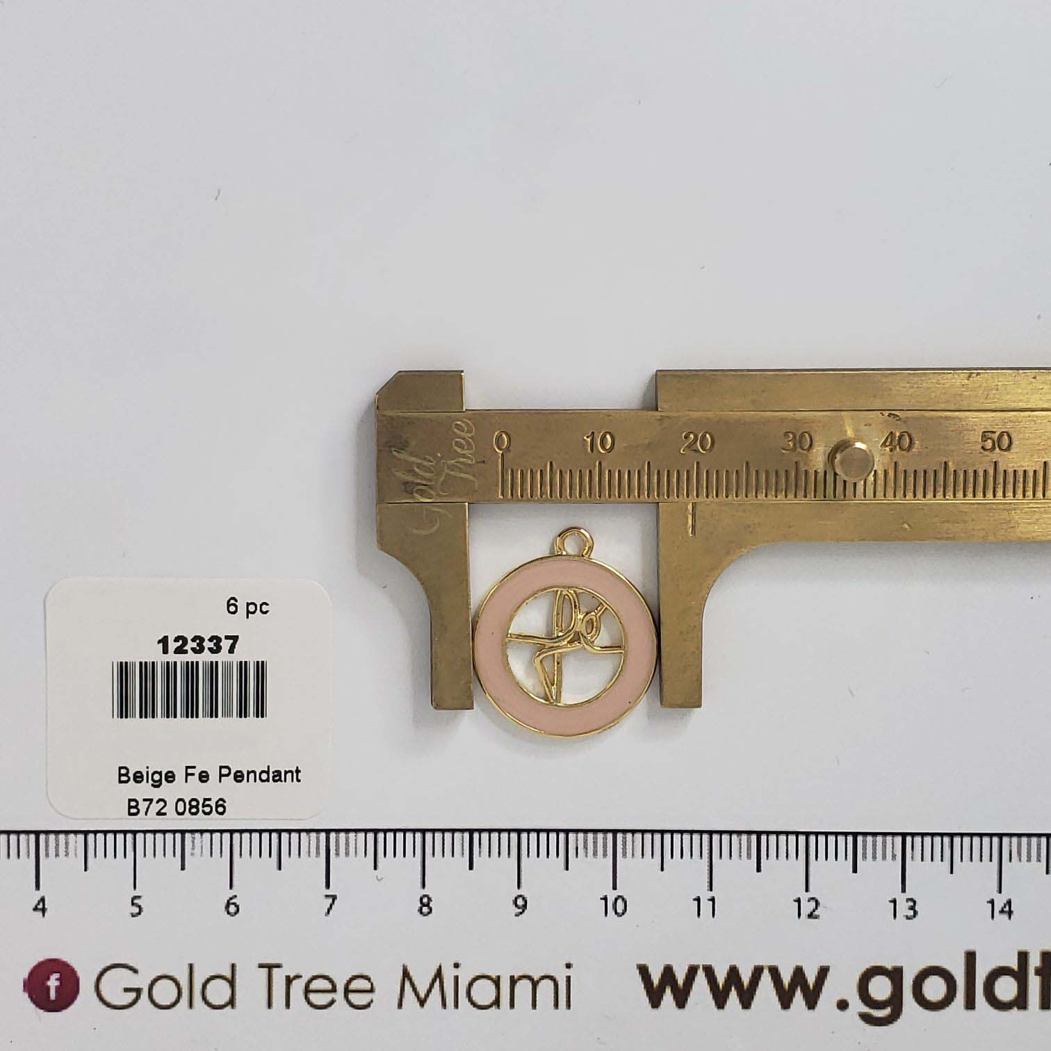 12337 Beige Fe Pendant