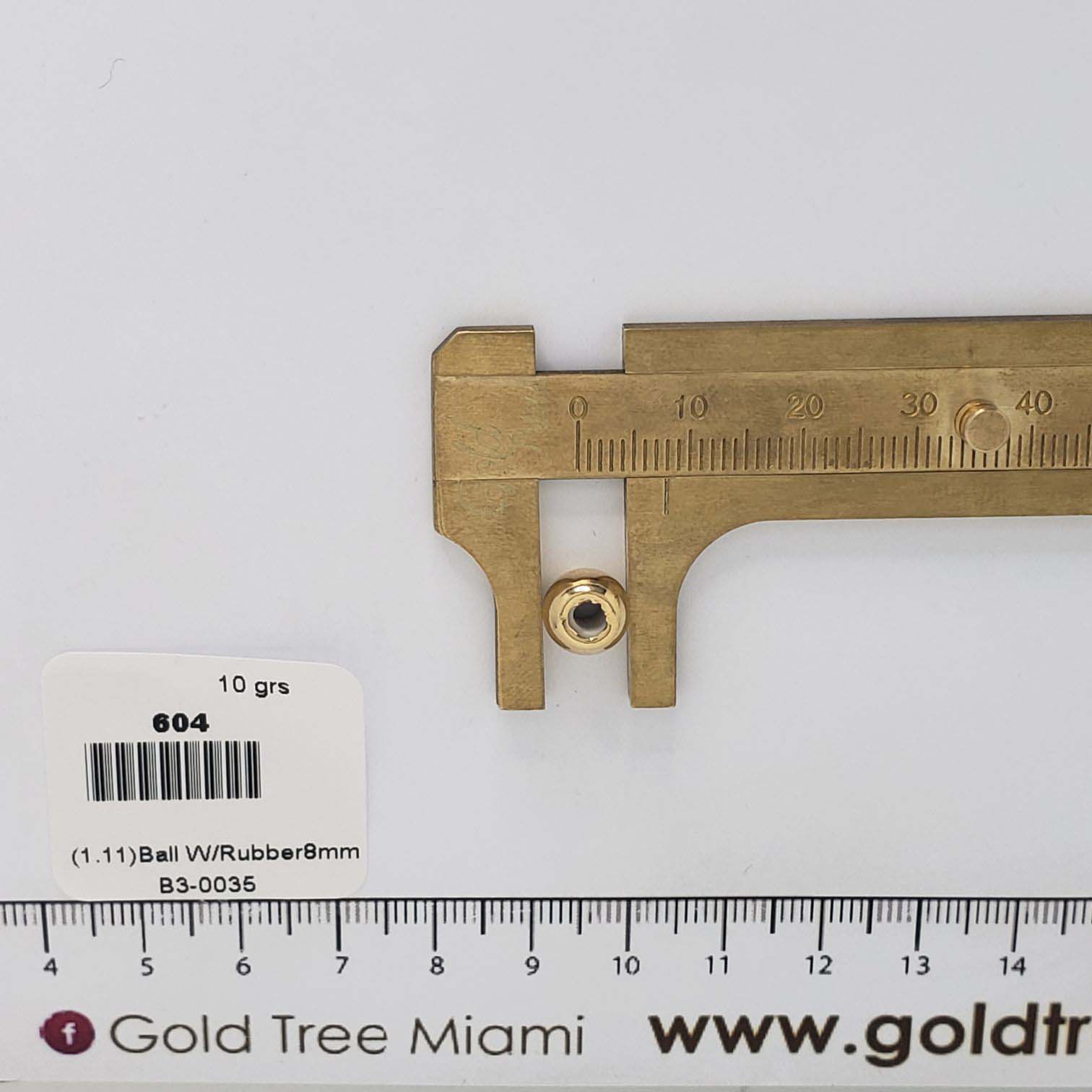 604 Espaciador de bola con detalle de goma