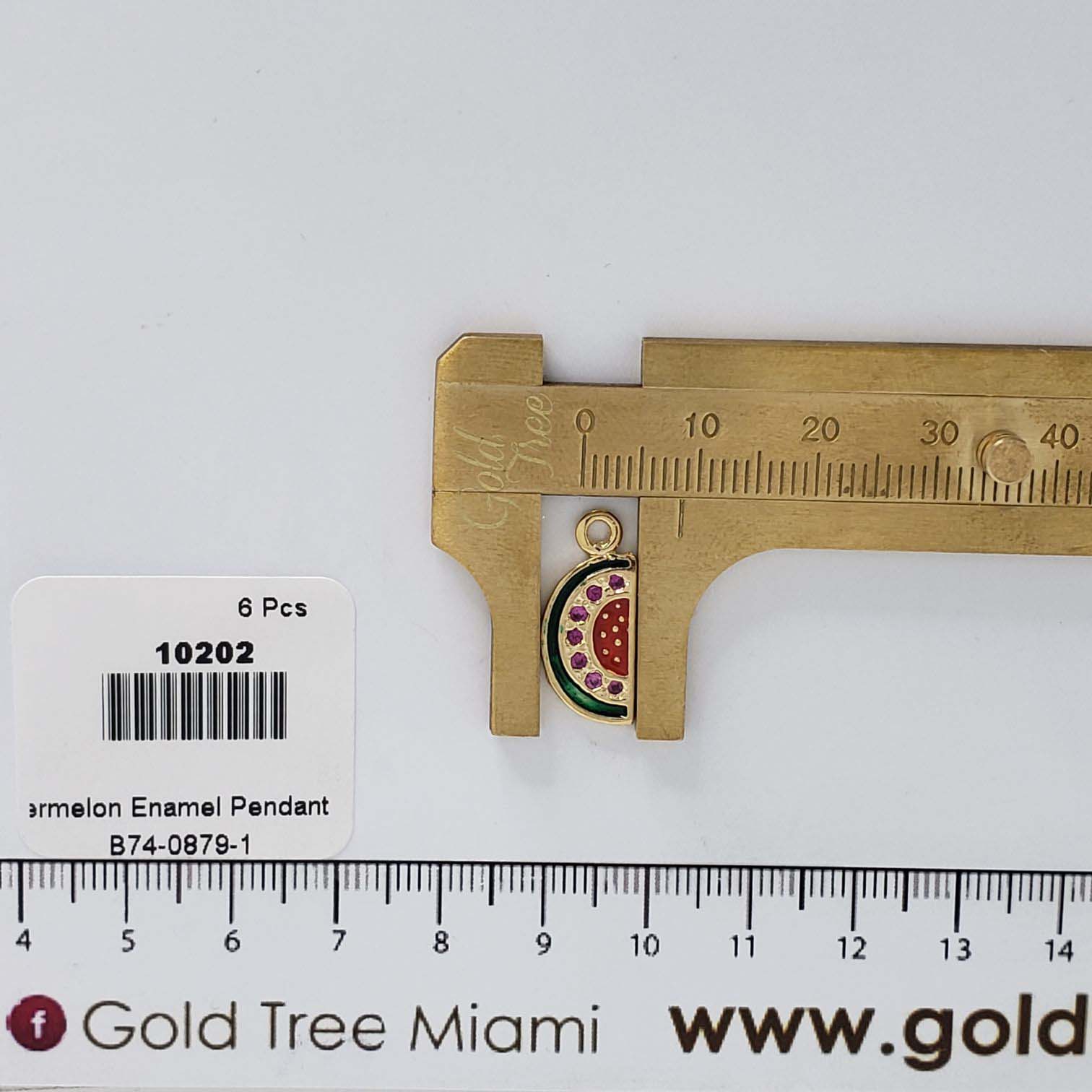 10202 Watermelon Enamel Pendant