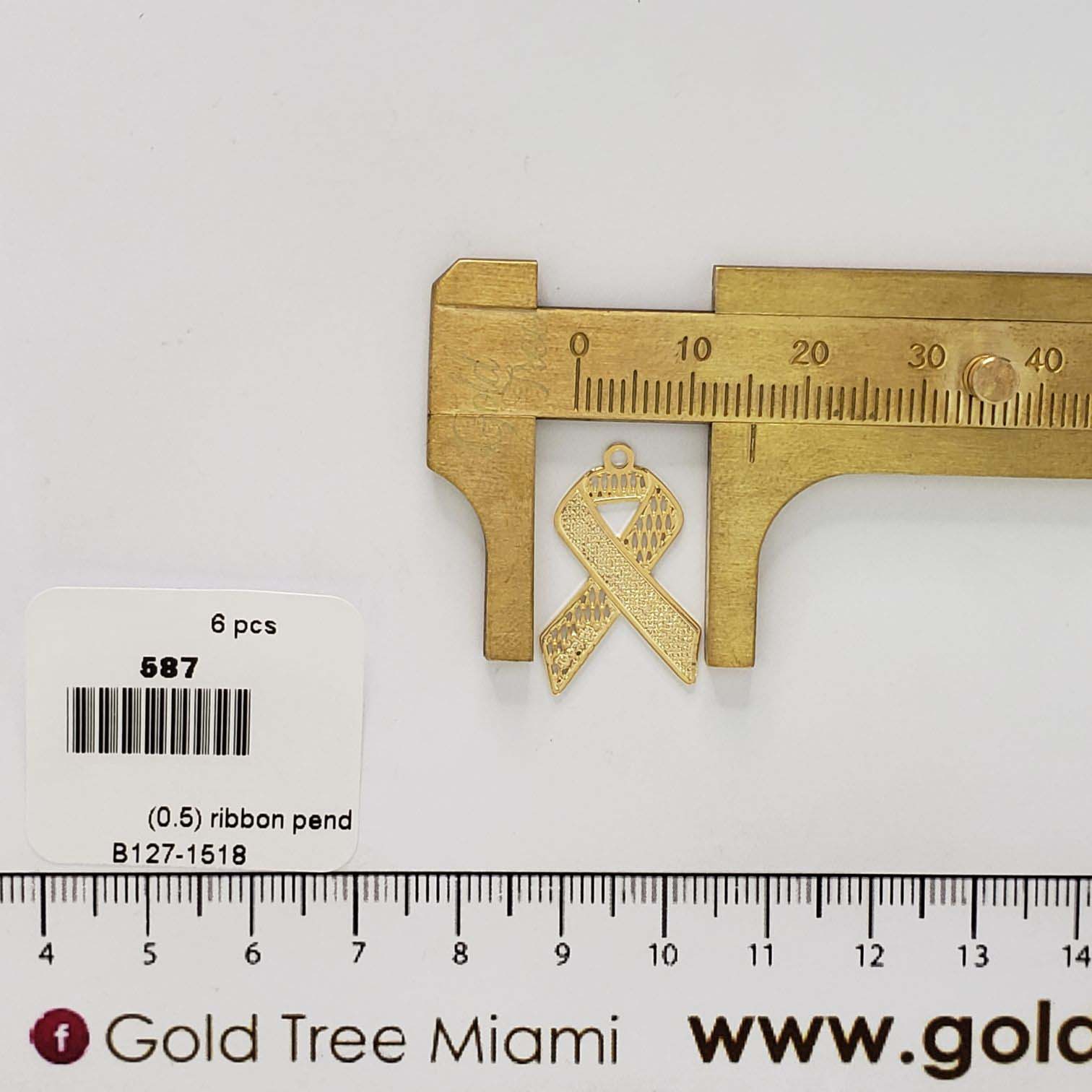 587 Textured Ribbon Pendant