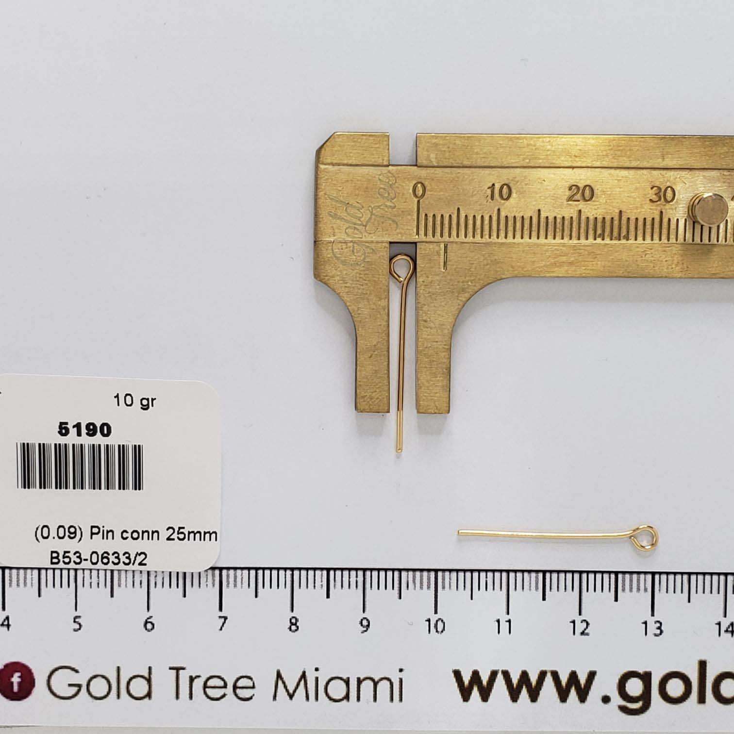 5190 Gold Pin with Ring