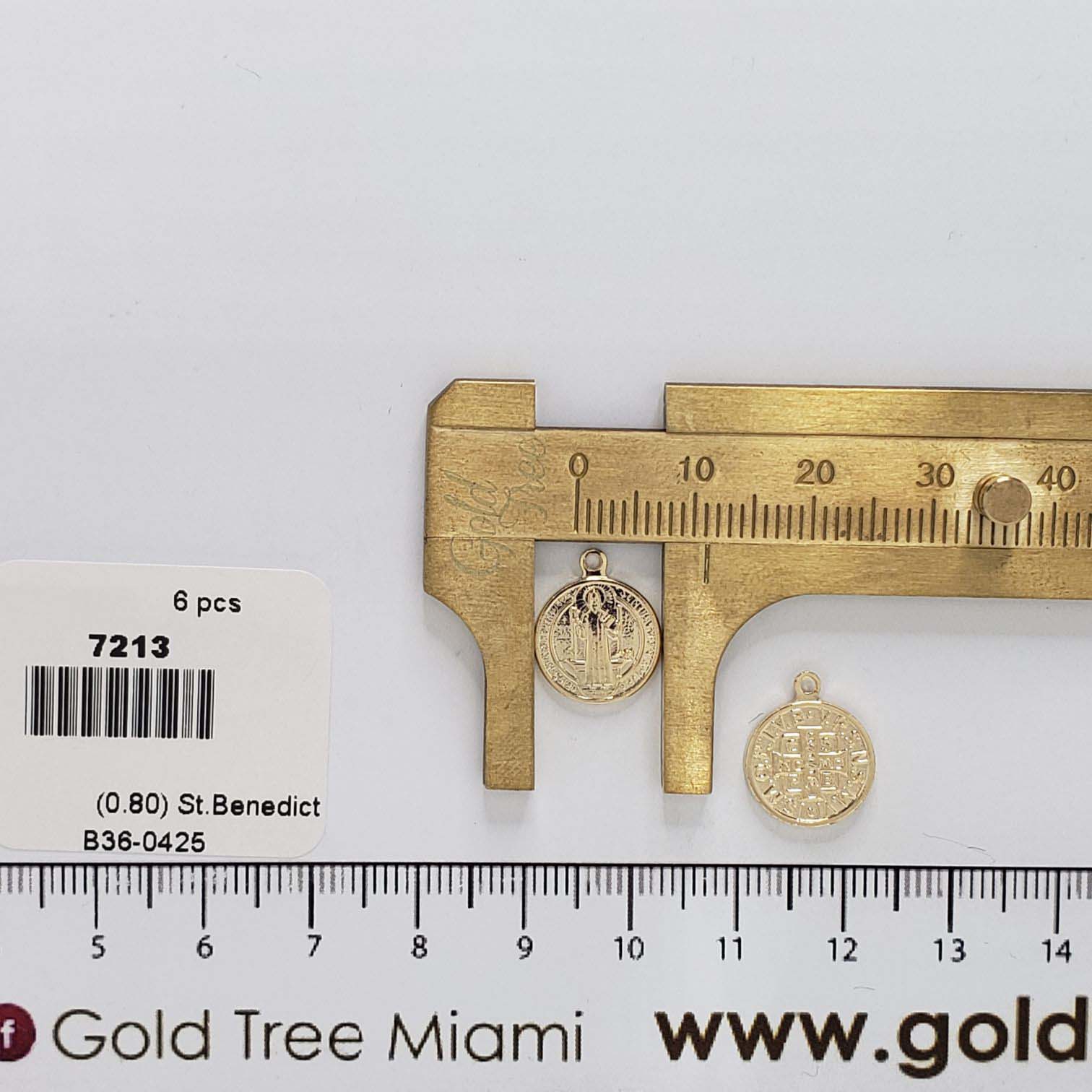 7213 Dije Pequeño Dorado San Benito