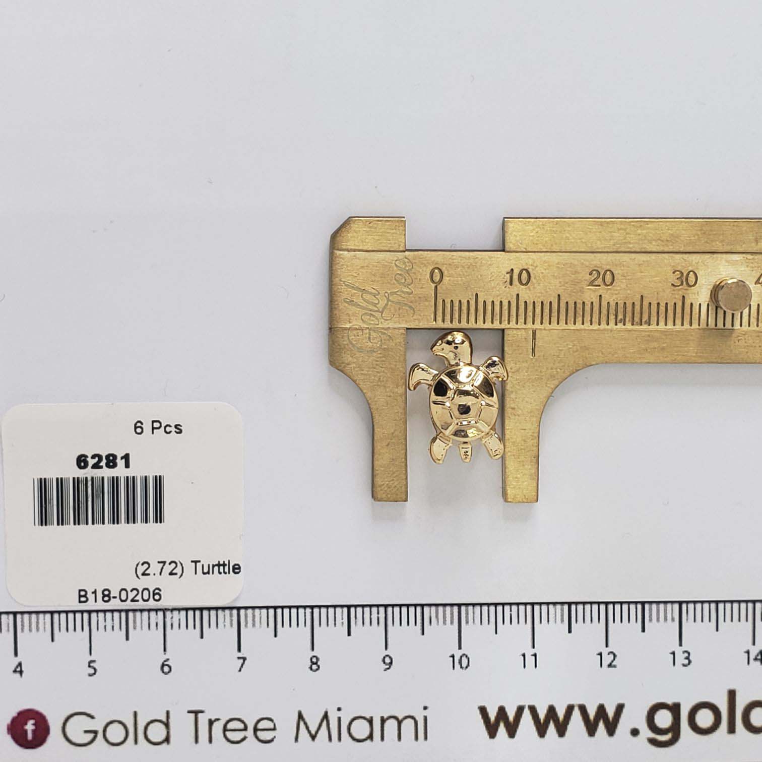 6281 Gold Turttle Pendant