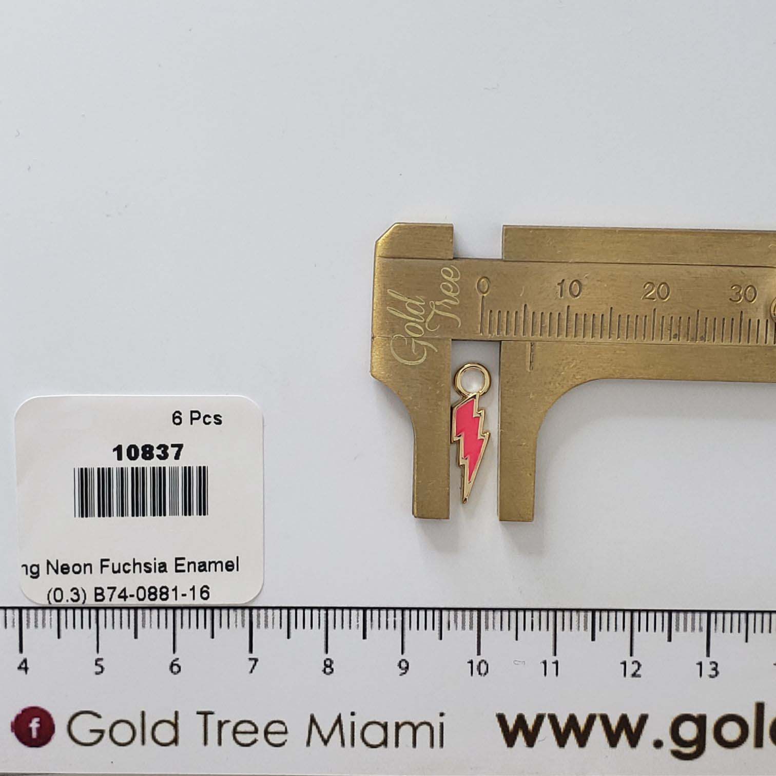 10837 Cadena Rayo Fucsia Neón con Esmalte