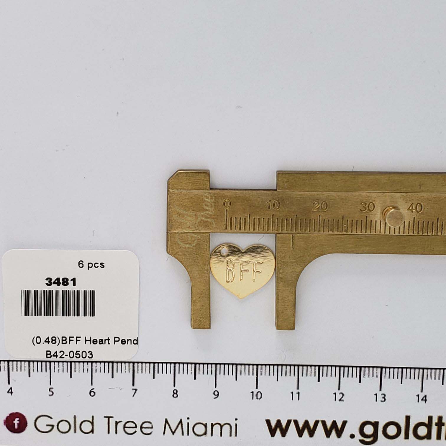 3481 BFF Heart Pendant
