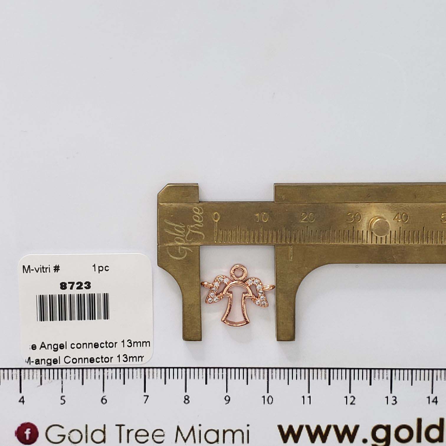 8723 Rose Angel Wing Connector