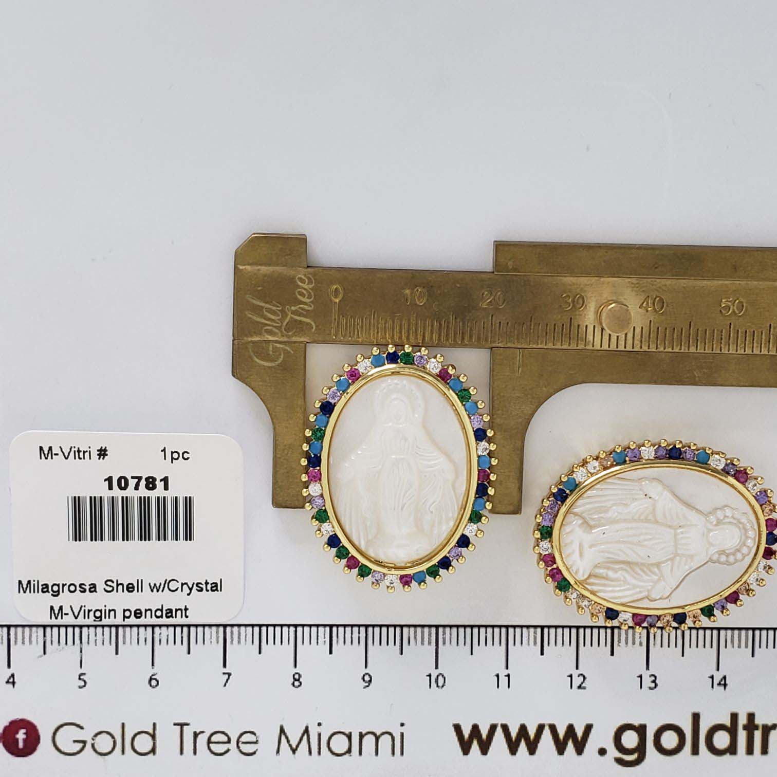 10781 Milagrosa Shell Pendant with Crystals Clear