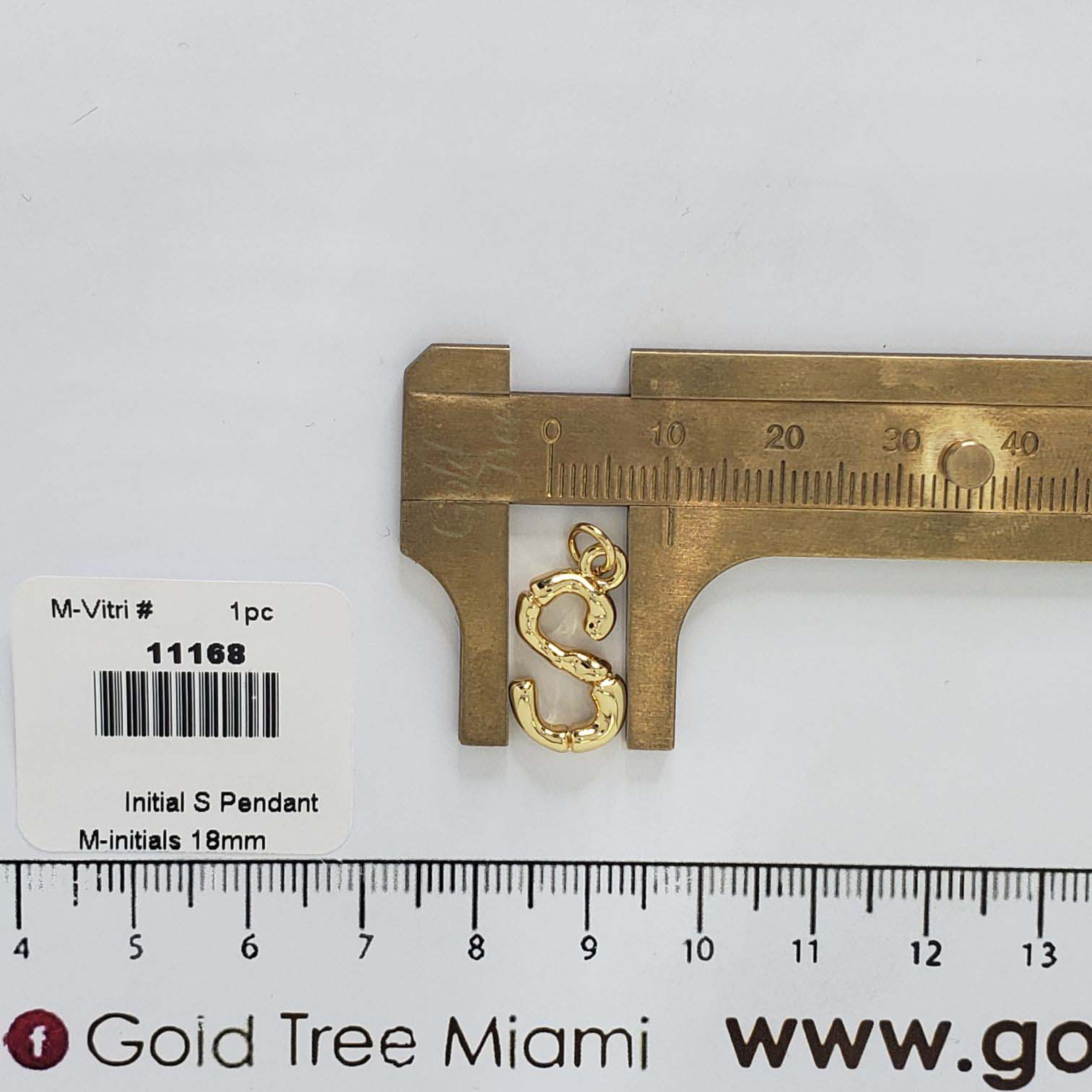 11168 Initial S Pendant