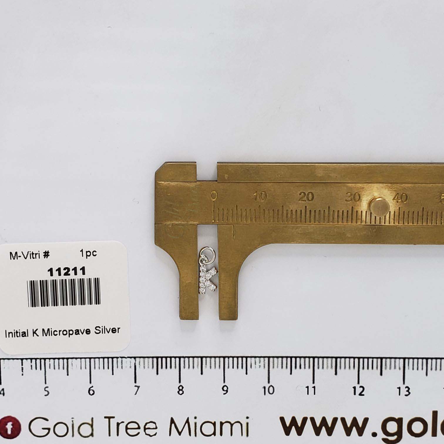 11211 Initial K Micropave Silver