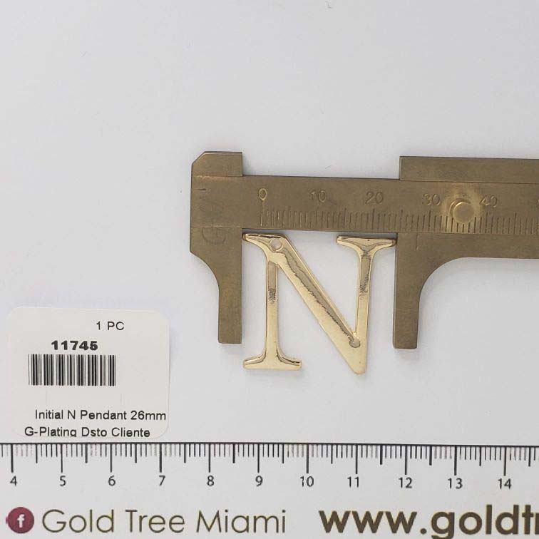 11745 Initial N Pendant