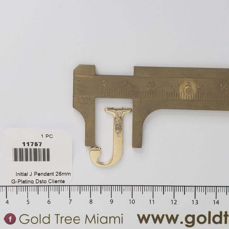 11757 Initial J Pendant