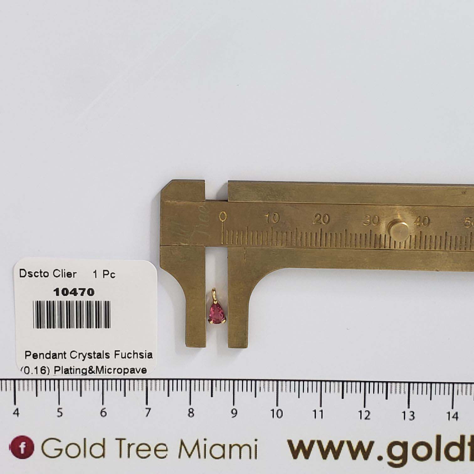 10470 Cadena Mini Cristal Fucsia