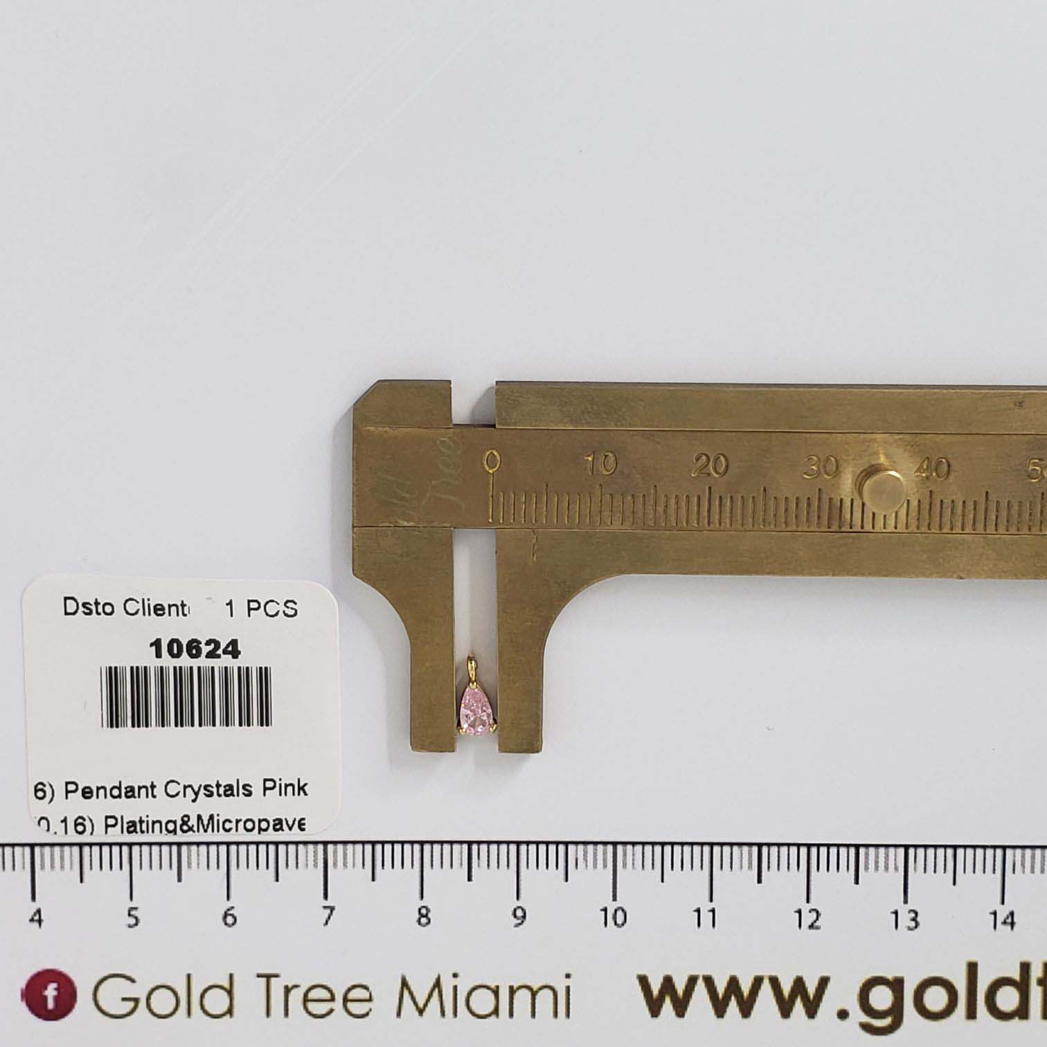 10624 Mini Pink Crystals Pendant 
