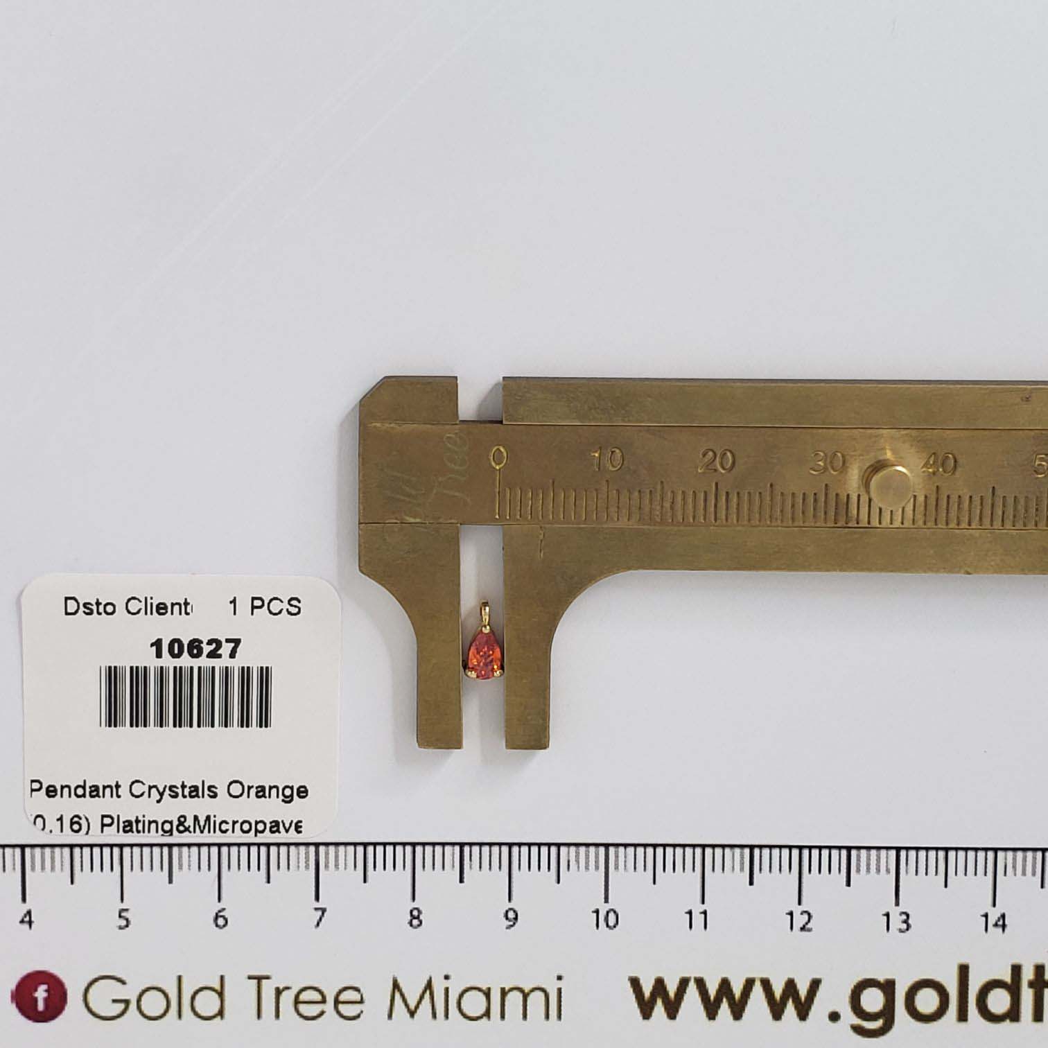 10627 Mini Orange Crystal Pendant