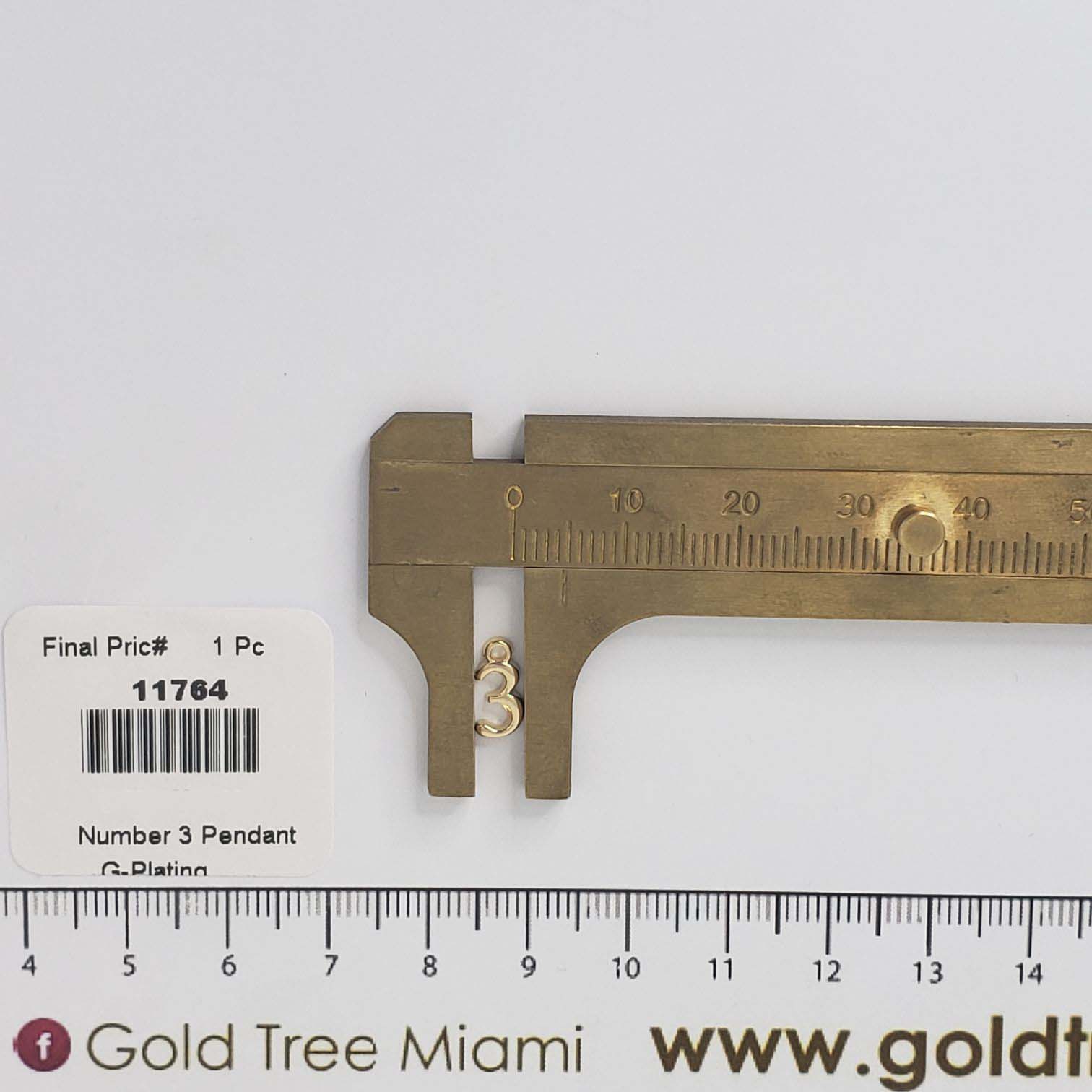 11764 Number 3 Pendant